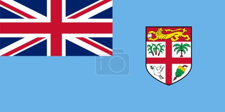 Foto de Bandera de Fiji, Bandera de Fiji, Bandera nacional de Fiji. - Imagen libre de derechos