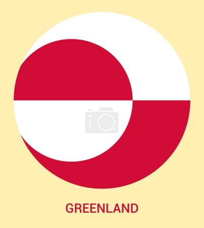 Foto de Bandera de Groenlandia, Bandera de Groenlandia, Bandera nacional de Groenlandia. bandera del círculo de Groenlandia. - Imagen libre de derechos