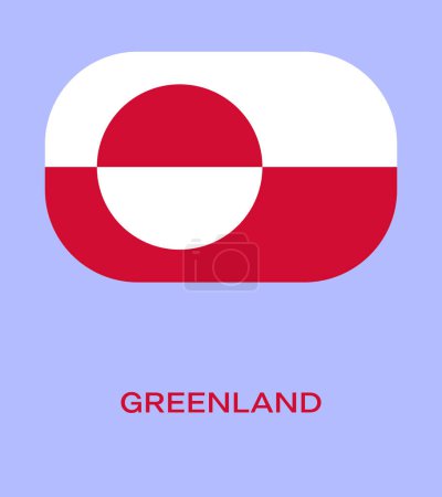 Foto de Bandera de Groenlandia, Bandera de Groenlandia, Bandera nacional de Groenlandia. button style Bandera de Groenlandia. - Imagen libre de derechos