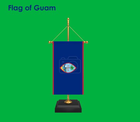 Flag Of Guam, Guam flag, National flag of Guam. table flag of Guam.