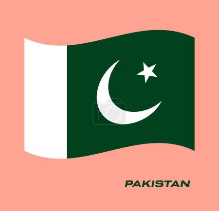 Foto de Bandera de Pakistán, Bandera de Pakistán, Bandera nacional de Pakistán. bandera ondulada de Pakistán. - Imagen libre de derechos