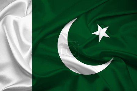 Foto de Bandera de Pakistán, Bandera de Pakistán, Bandera nacional de Pakistán. bandera de Pakistán. - Imagen libre de derechos