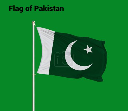 Foto de Bandera de Pakistán, Bandera de Pakistán, Bandera nacional de Pakistán. Bandera de Pakistan. - Imagen libre de derechos