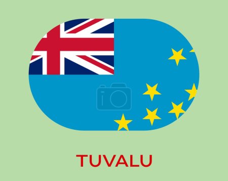 Flag Of Tuvalu, Tuvalu flag, National flag of Tuvalu. button style flag of Tuvalu.
