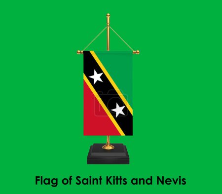 Flag Of Saint Kitts and Nevis, Saint Kitts and Nevis flag, National flag of Saint Kitts and Nevis. table flag of Saint Kitts and Nevis.