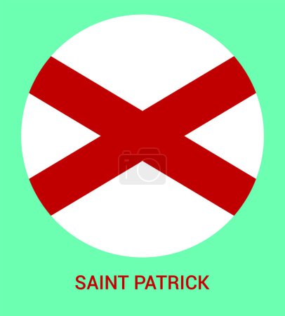 Foto de Bandera de San Patricio, Bandera de San Patricio, Bandera nacional de San Patricio. bandera del círculo de San Patricio. - Imagen libre de derechos
