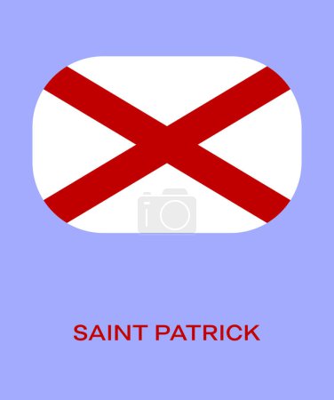 Foto de Bandera de San Patricio, Bandera de San Patricio, Bandera nacional de San Patricio. button style bandera de San Patricio. - Imagen libre de derechos
