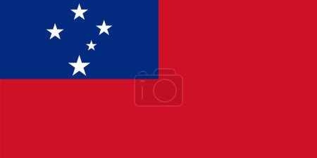 Photo for Flag Of Samoa, Samoa flag, National flag of Samoa. - Royalty Free Image