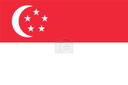Foto de Bandera de Singapur, Bandera de Singapur, Bandera de Singapur. - Imagen libre de derechos