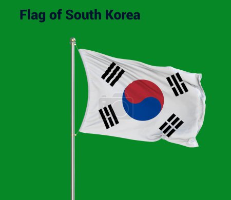 Foto de Bandera de Corea del Sur, Bandera de Corea del Sur, Bandera nacional de Corea del Sur. Bandera de Corea del Sur. - Imagen libre de derechos