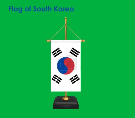 Foto de Bandera de Corea del Sur, Bandera de Corea del Sur, Bandera nacional de Corea del Sur. círculo bandera de Corea del Sur. - Imagen libre de derechos