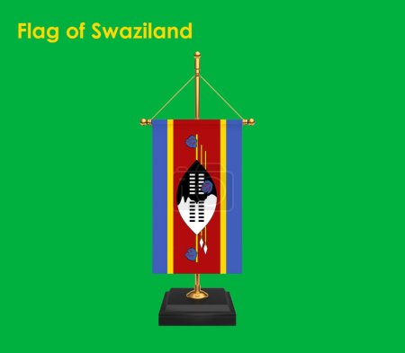 Flag Of Swaziland, Swaziland flag, National flag of Swaziland. table flag of Swaziland.