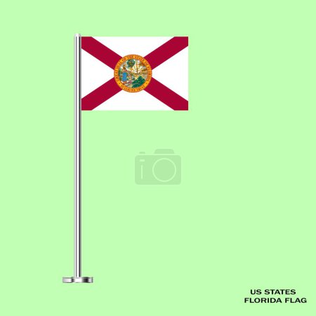 Téléchargez les photos : Drapeau de la Floride, Floride Drapeau, États-Unis d'Amérique Floride Illustration du drapeau, États-Unis d'Amérique, Drapeau de la Floride. - en image libre de droit