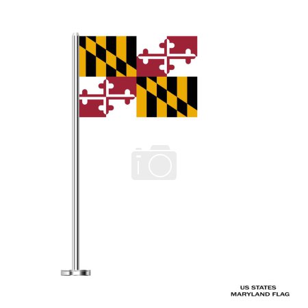 Foto de Bandera de Maryland, Maryland Bandera, USA state Maryland Flag Illustration, USA, table flag of Maryland. - Imagen libre de derechos