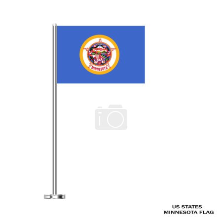 Téléchargez les photos : Drapeau du Minnesota, Minnesota Drapeau, États-Unis Minnesota Illustration du drapeau, États-Unis, Drapeau de table du Minnesota. - en image libre de droit