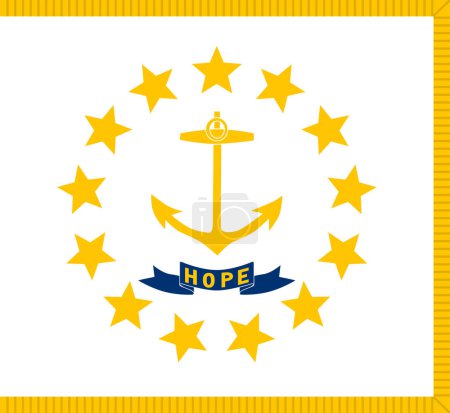 Téléchargez les photos : Drapeau de Rhode Island, Rhode Island Drapeau, États-Unis d'Amérique Rhode Island Illustration du drapeau, États-Unis d'Amérique, - en image libre de droit
