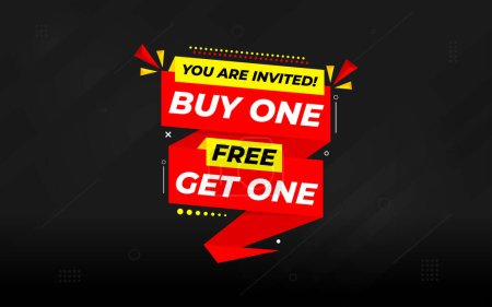 buy one get one free. Online shop discount sale background for buy 1 get 1, Special Discount marketing poster design for web and Social. sale banner vector template Design.