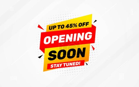 Opening Soon banner template vector design. Online shop opening background, Special Discount marketing poster design for web and Social. sale banner vector template Design.