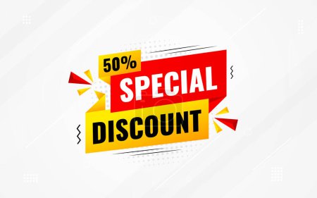 Special Discount offer banner.sale banner vector template. Discount label and sale background, Special Discount marketing poster design for web and Social. Vector Illustration.
