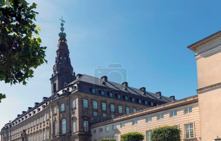  Schloss Christiansborg in Kopenhagen. Dänisches Parlament Folketinget. Kopenhagen, Dänemark.