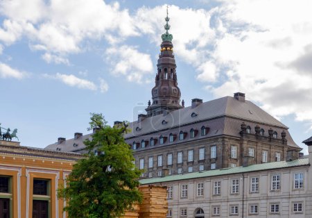 Christiansborg Palace in Copenhagen. Danish Parliament Folketinget. . High quality photo