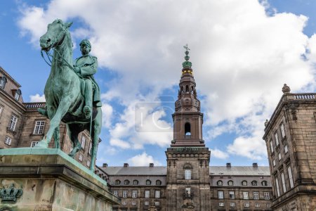 Christiansborg Palace in Copenhagen. Danish Parliament Folketinget. . High quality photo