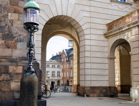 Palacio Christiansborg en Copenhague. Parlamento danés Folketinget. .. Foto de alta calidad