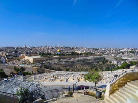Téléchargez les photos : Vue panoramique de la vieille ville de Jérusalem, Israël - 11 octobre 2023 - en image libre de droit