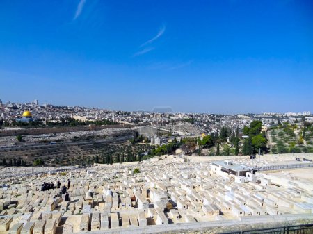 Téléchargez les photos : Vue panoramique de la vieille ville de Jérusalem, Israël - 11 octobre 2023 - en image libre de droit