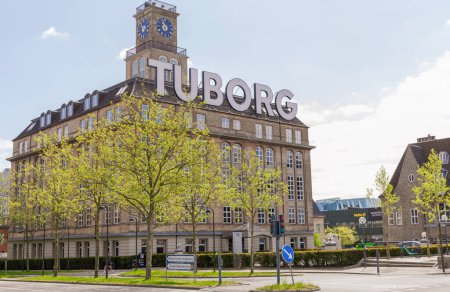 Photo for Tuborg brewery building in Copenhagen. Danish brewing company. Copenhagen, Denmark - May 18, 2023. - Royalty Free Image