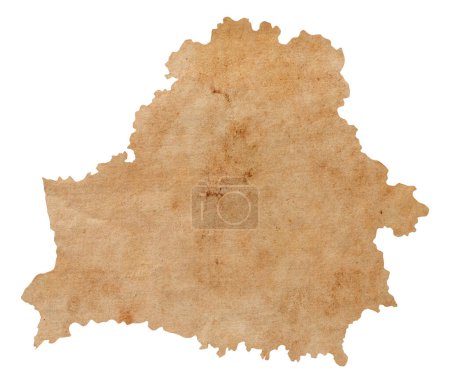 Photo for Map of Belarus on old brown grunge paper - Royalty Free Image