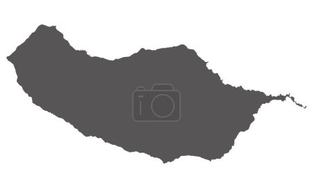 Ilustración de Vector ilustración de Madeira mapa de la isla - Imagen libre de derechos