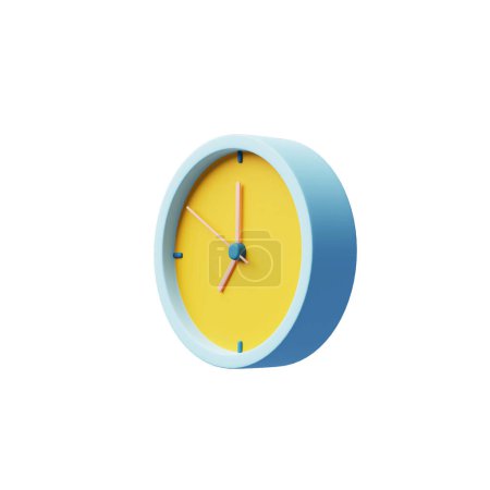 Téléchargez les photos : Horloge icône 3d. Réveil 3d icône pour succéder concept de livraison. 3d montre de temps minimal pour gérer le concept de temps, - en image libre de droit