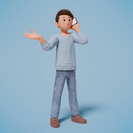 Foto de Ilustración de carácter 3d de hombre de negocios y representación 3D - Imagen libre de derechos