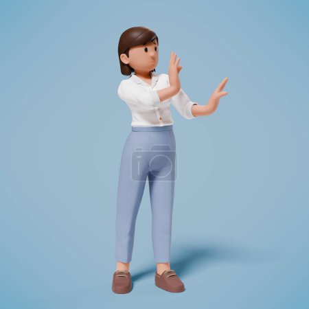 Photo for 3d illustration of woman. 3d rendering - Royalty Free Image