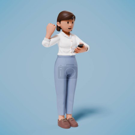 Photo for 3d character pointing at things and making lots of interesting gestures - Royalty Free Image