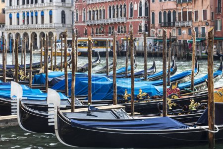 Foto de Hermoso paisaje de Venecia Italia de góndolas y Gran Canal - Imagen libre de derechos