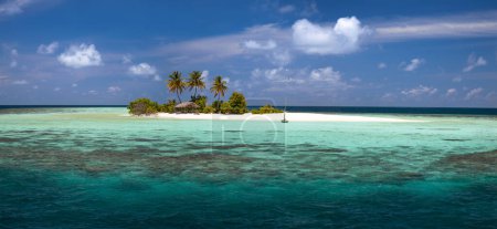 Photo for Small Lovely Desert Island in Maldives. Dreamlike Travel Destination. - Royalty Free Image