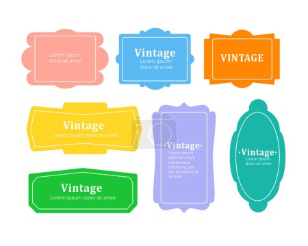 Illustration for Luxury vintage frames set. Decorative elements. Royal wedding insignia. Vector illustration. - Royalty Free Image