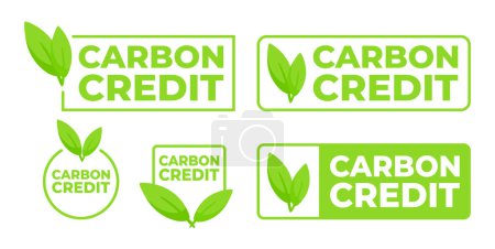 Umweltbewusste Etiketten in grün mit CO2-neutralem Text und einem Blattsymbol für Produkte, die nachhaltige Praktiken unterstützen