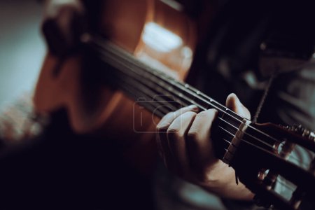 Photo for Playing the guitar. Close up. - Royalty Free Image