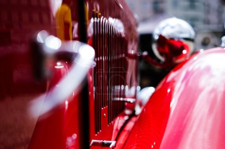 Photo for Old red car. Close up. - Royalty Free Image