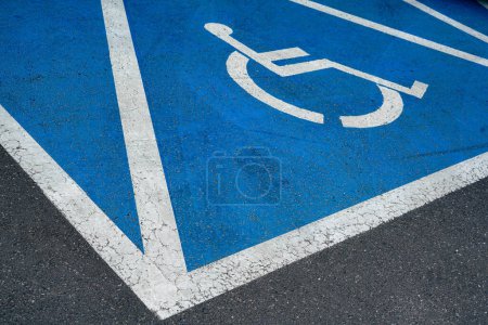 Photo for Car parking for disabled people. - Royalty Free Image
