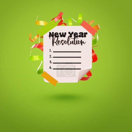 Foto de Concepto de resolución de Año Nuevo, Concepto para presentar la lista de tareas pendientes en el año nuevo - Imagen libre de derechos