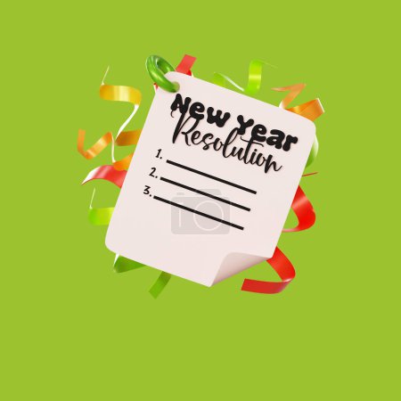 Foto de Concepto de resolución de Año Nuevo, Concepto para presentar la lista de tareas pendientes en el año nuevo - Imagen libre de derechos