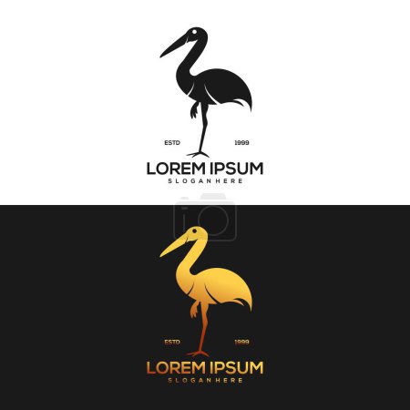 Téléchargez les illustrations : Oiseau logo design dégradé coloré - en licence libre de droit