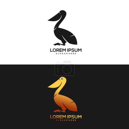 Ilustración de Diseño del logo del pájaro degradado colorido - Imagen libre de derechos