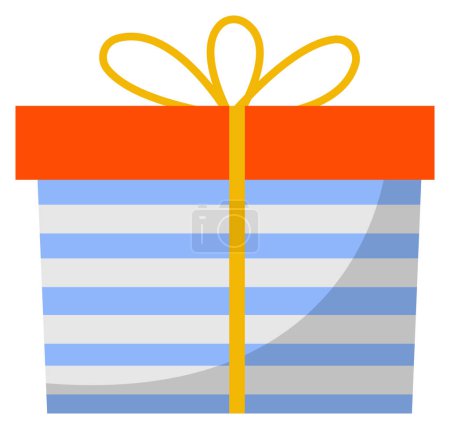 Illustration for Present box with ribbon. illustration vector - Royalty Free Image