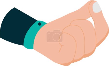 Téléchargez les illustrations : Une main avec un bracelet est montrée avec un geste pouce vers le haut - en licence libre de droit
