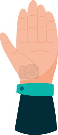 Illustration for A hand is shown with a wristband on it - Royalty Free Image
